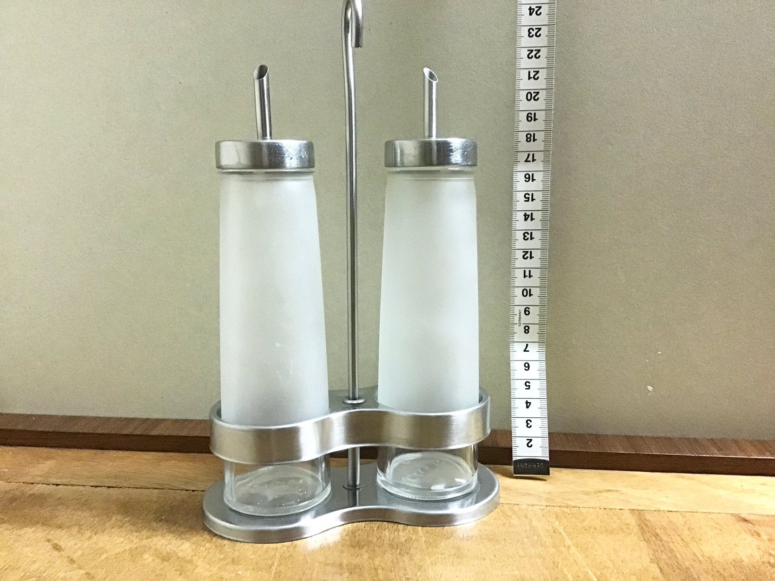 IKEA karaffen- mat glas & rvs olie, azijn en saus, Ophalen, Zo goed als nieuw, Glas, IKEA