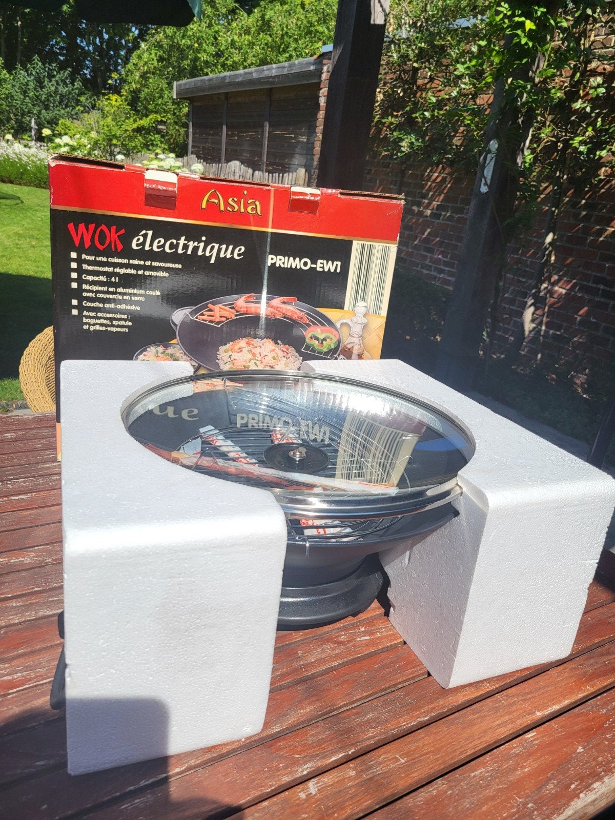 Nouveau wok électrique Primo-EW1 (4 L) — Jamais utilisé, Enlèvement