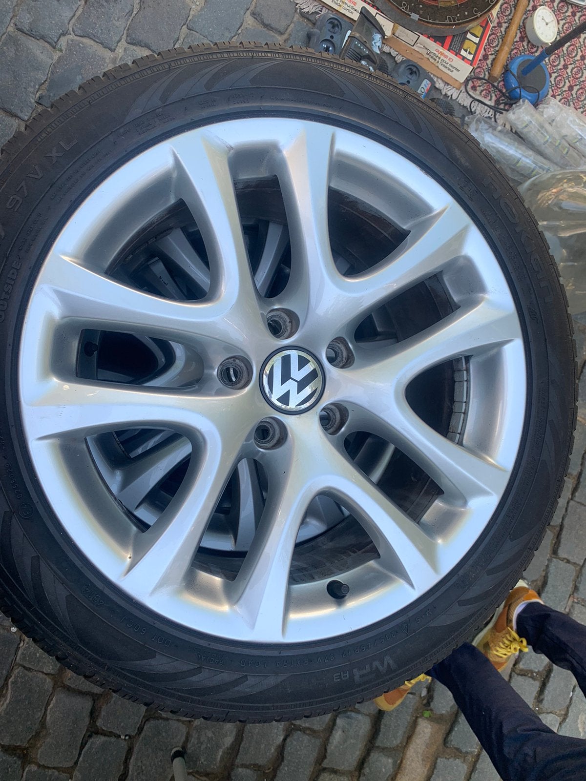 Lot de 4 roues VW tél 0486,41,18,47, Autos : Pièces & Accessoires, Pneus & Jantes, Enlèvement