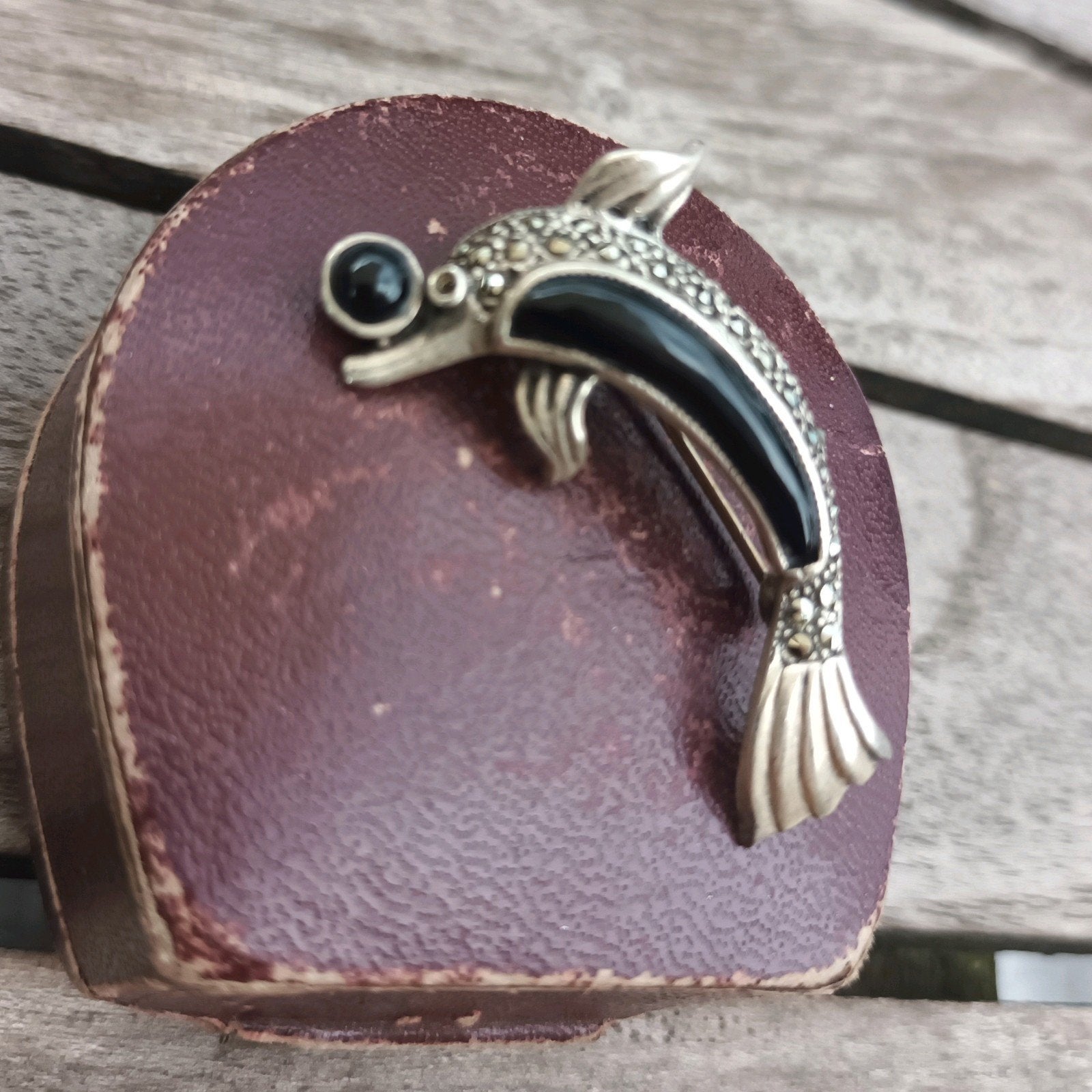 Broche dolfijn, ca 4,5 cm, Ophalen