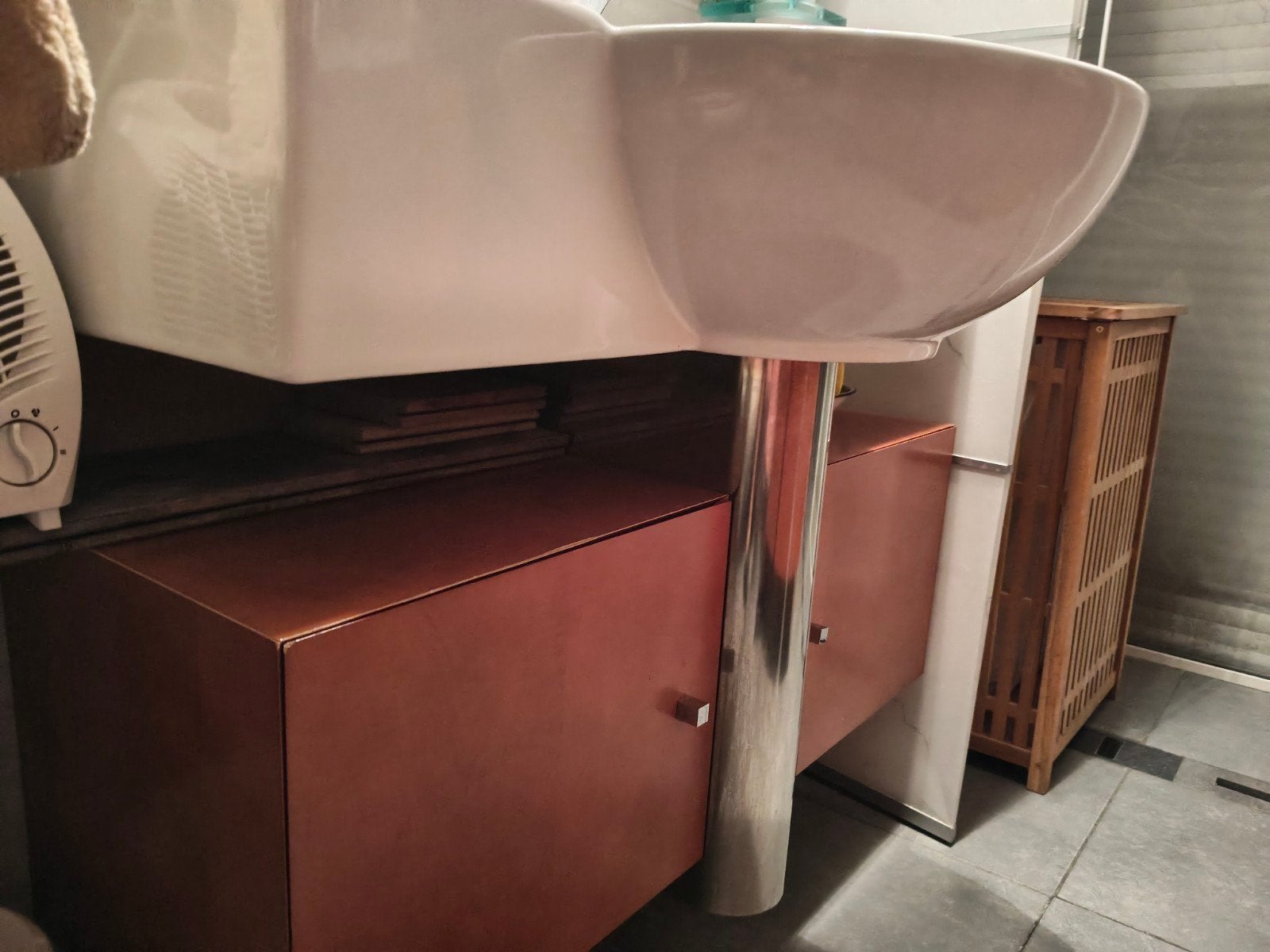 jacuzzi hoekbad Samaco . wit glanzend . toilet . lavabo met, Jardin & Terrasse, Enlèvement, Comme neuf, Fixé, Encastré