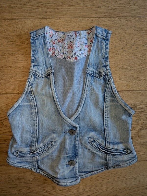 Zara - gilet en jean - taille 152 (12 ans), Enlèvement, Utilisé