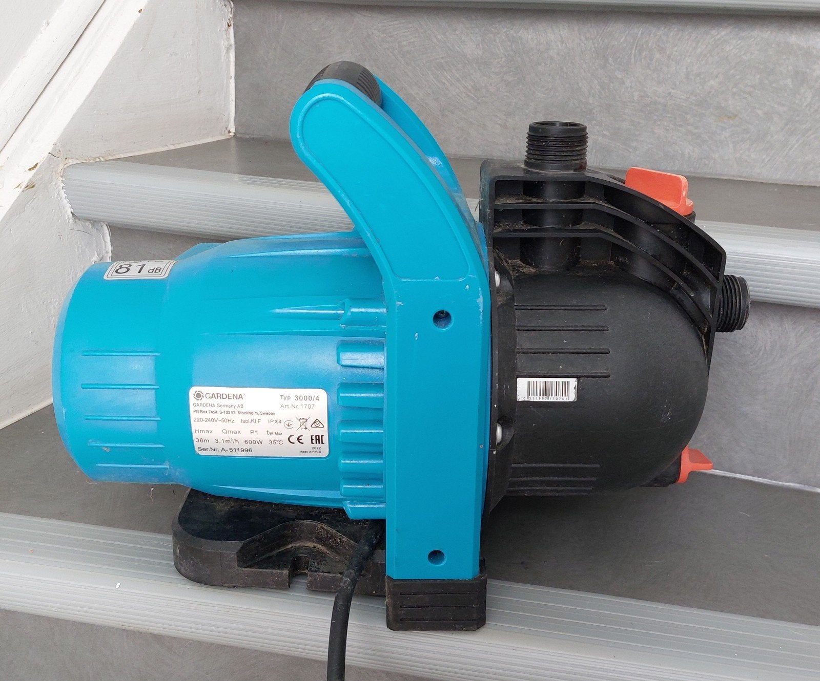 Gardena 3000/4 tuinpomp, Ophalen of Verzenden, Gebruikt, Elektrisch, Besproeiingspomp