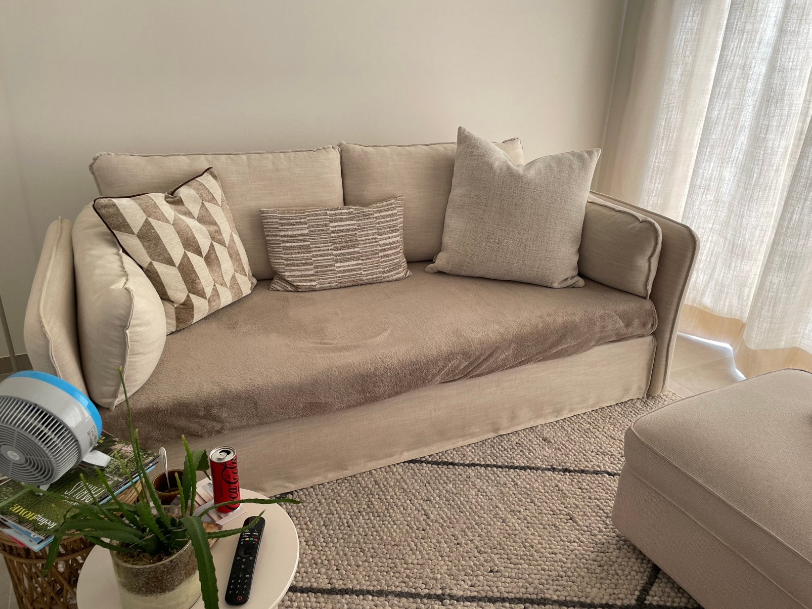 Zetel (bed), Ophalen, Scandinavisch, Zo goed als nieuw, Stof
