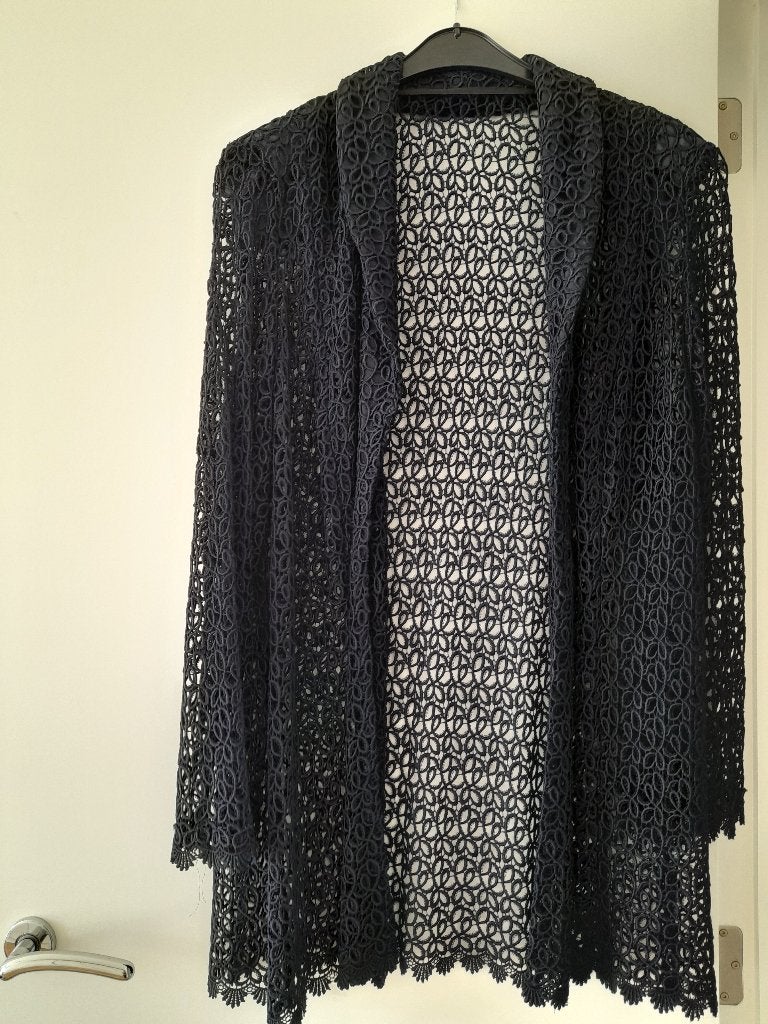 feestelijk lang kleed met vest, Kleding | Dames, Gelegenheidskleding, Galajurk, Blauw, Maat 46/48 (XL) of groter, Ophalen of Verzenden
