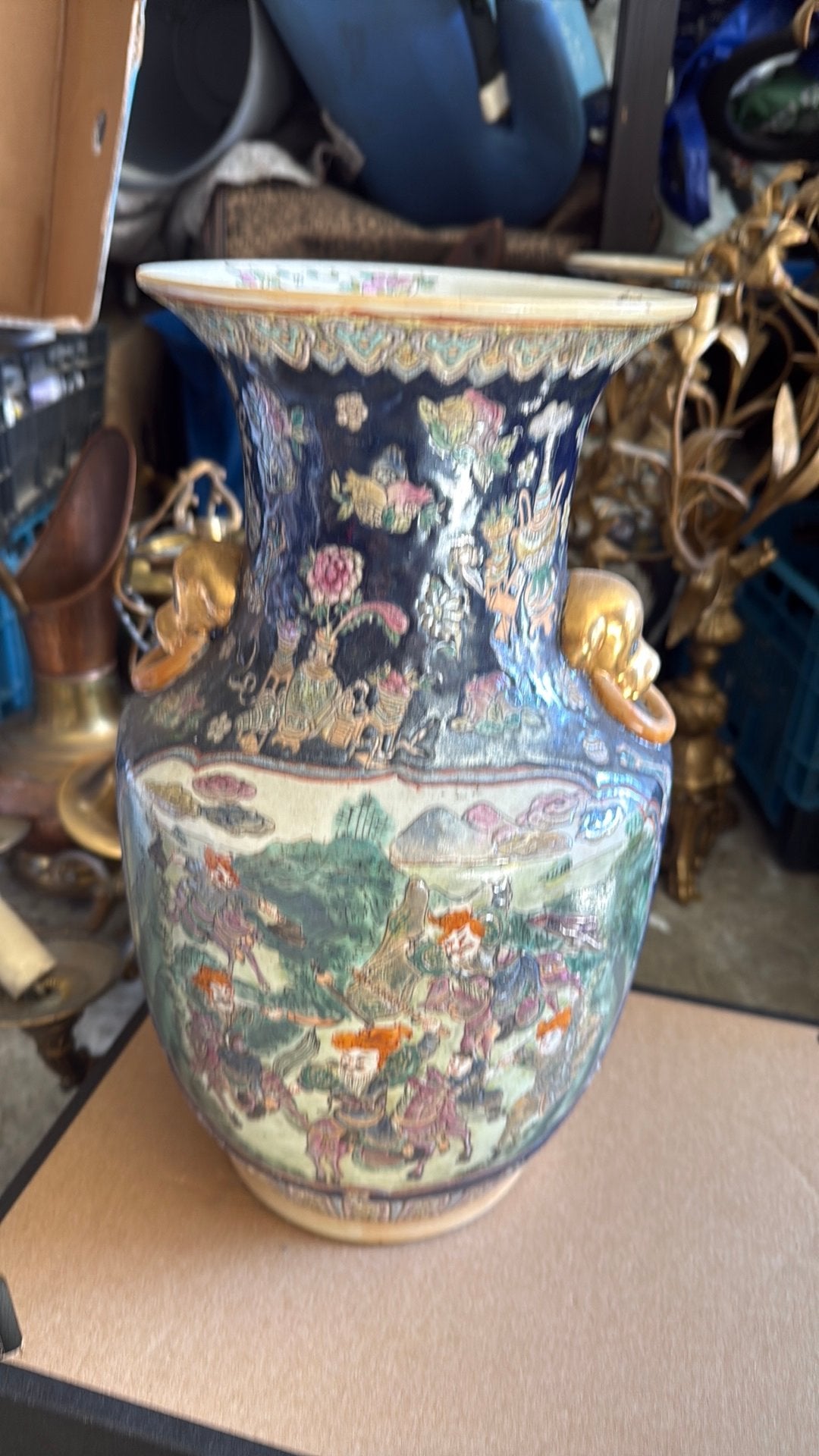 Grand vase chinois en porcelaine, Antiquités & Art, Enlèvement ou Envoi
