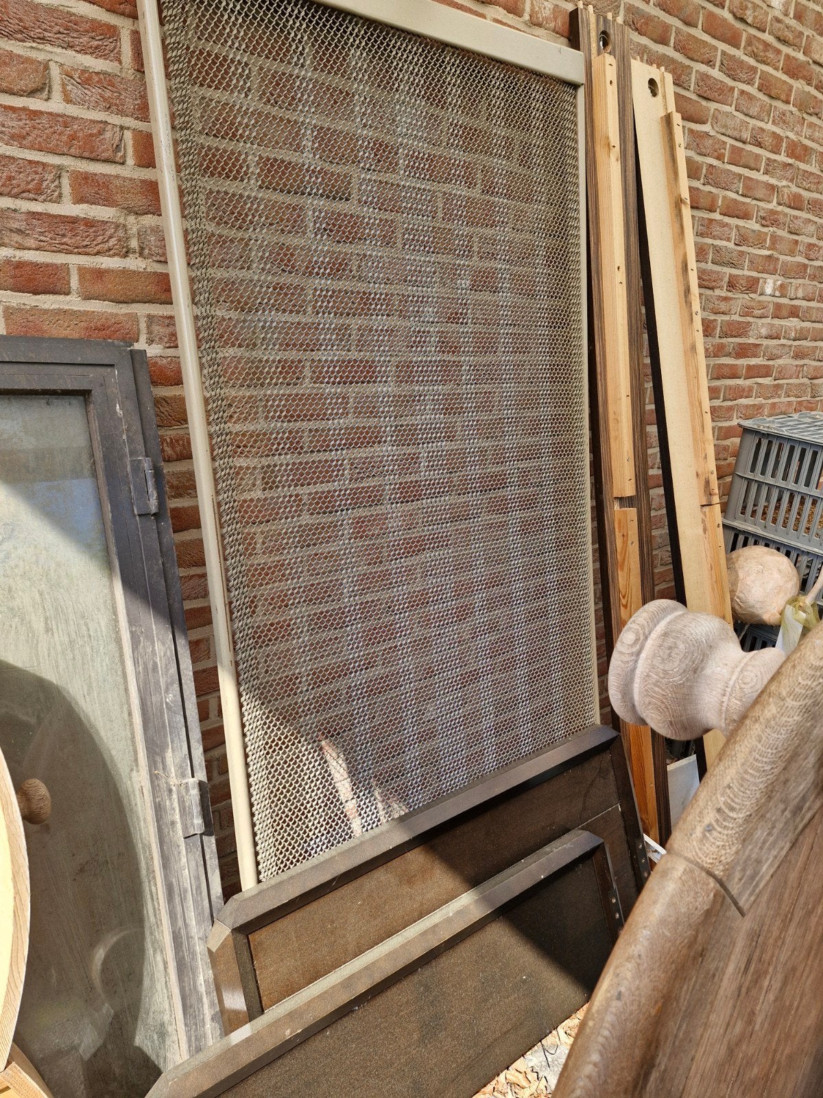 1persoonsbed, houten kader, Ophalen