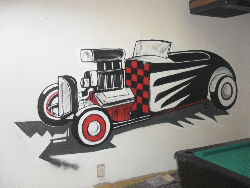 Heb je saaie garagemuren,graffiti stijl, foto 7