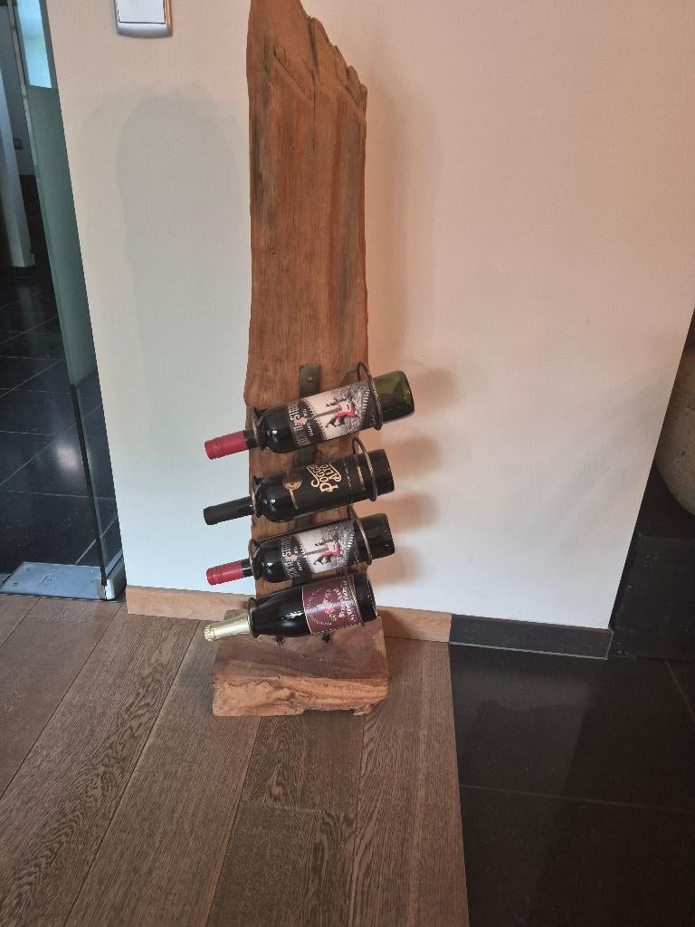 Wijnfleshouder, Ophalen, Zo goed als nieuw, Hout, Landelijk