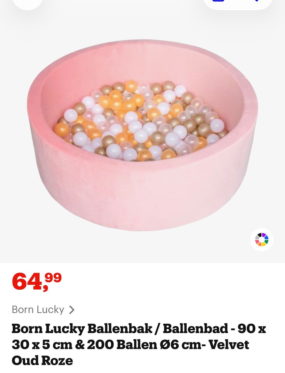 ballenbad 500 ballen, Kinderen en Baby's, Speelgoed | Babyspeelgoed, Ophalen, Zo goed als nieuw