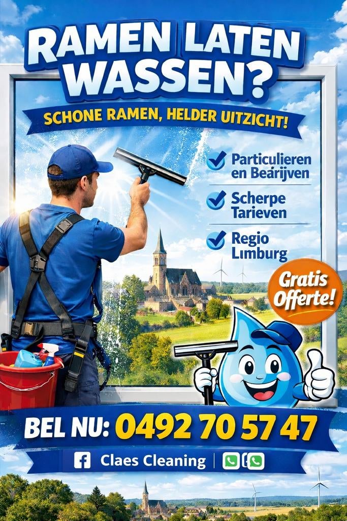 Ramen laten wassen?, Schoonmaken bedrijfsruimte