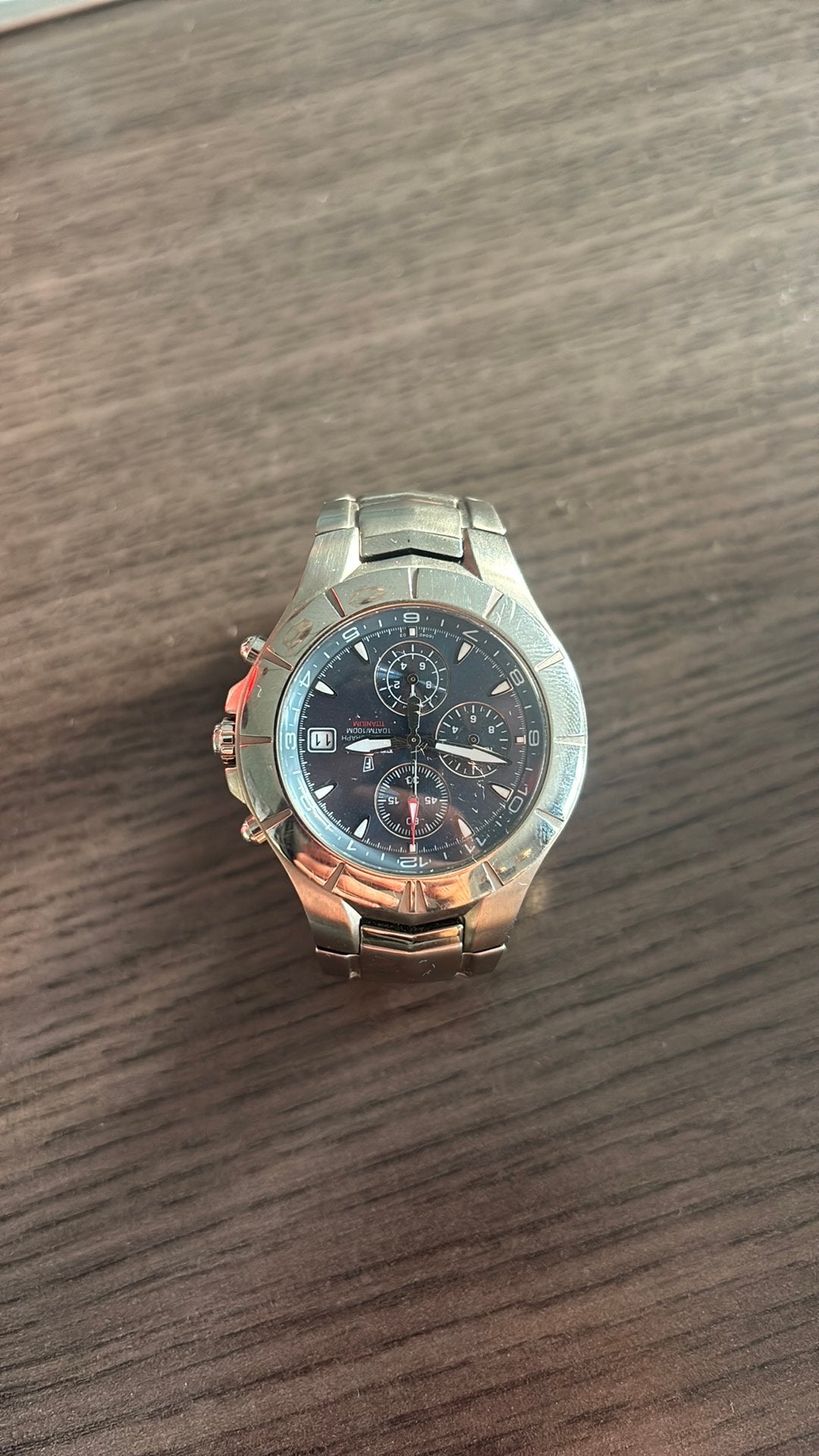 Chronographe Festina en titane F14 OS 60 — Boîte d'origine, Montre-bracelet, Autres marques, Utilisé, Autres matériaux
