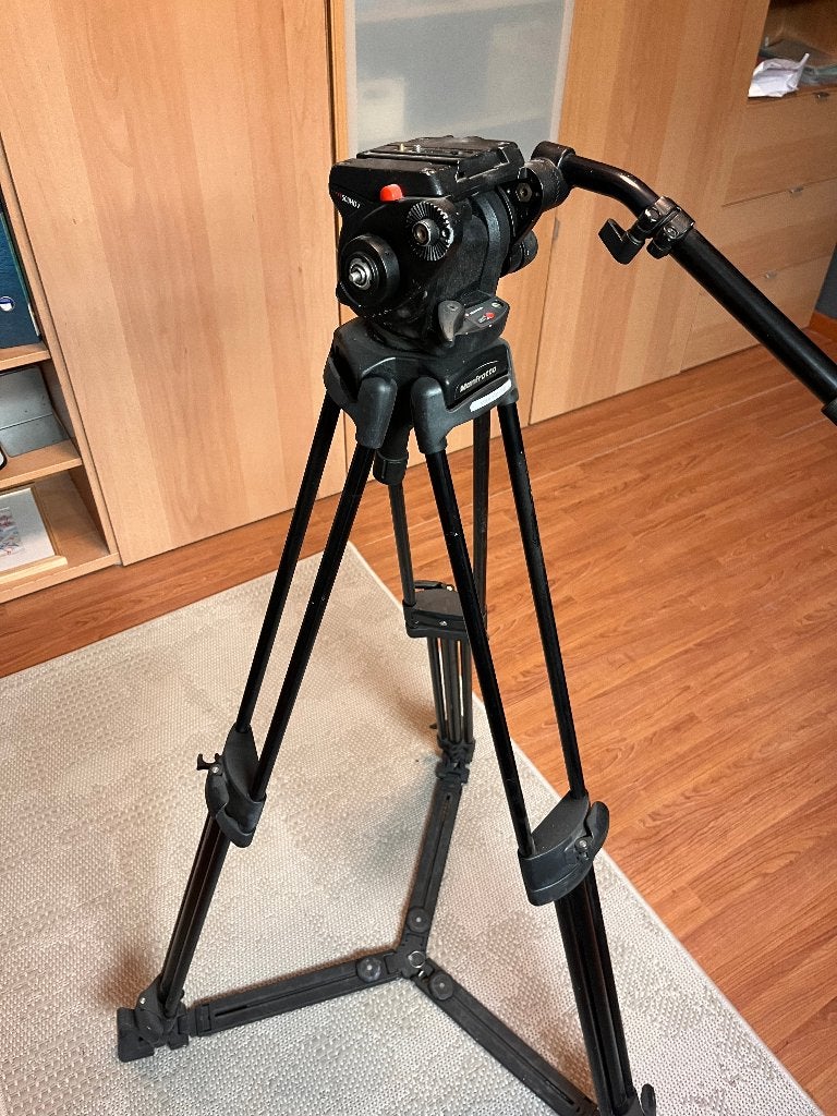 Statief Manfrotto, Audio, Tv en Foto, Fotografie | Statieven en Balhoofden, Ophalen, Balhoofd, Met balhoofd, Manfrotto