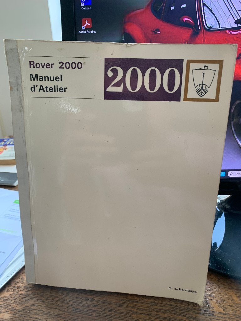 ROVER 2000 manuel d'atelier, Enlèvement ou Envoi