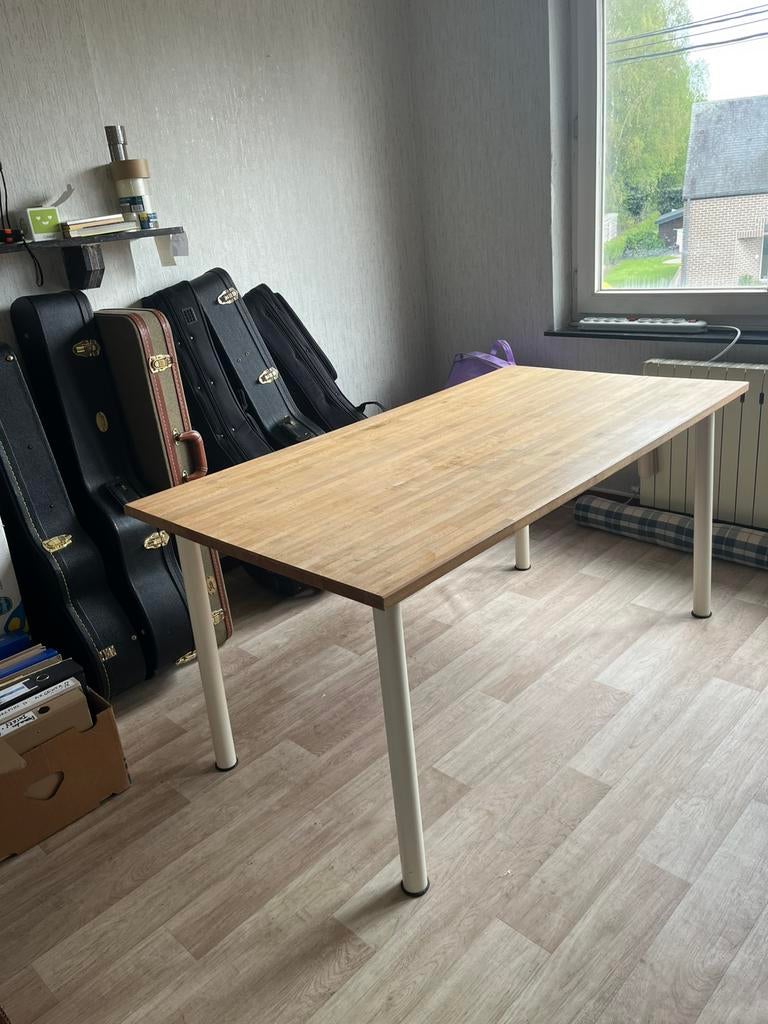 Bureau table +pieds vissables Ikea 150x80x70 (h) - bon état, Enlèvement, IKEA
