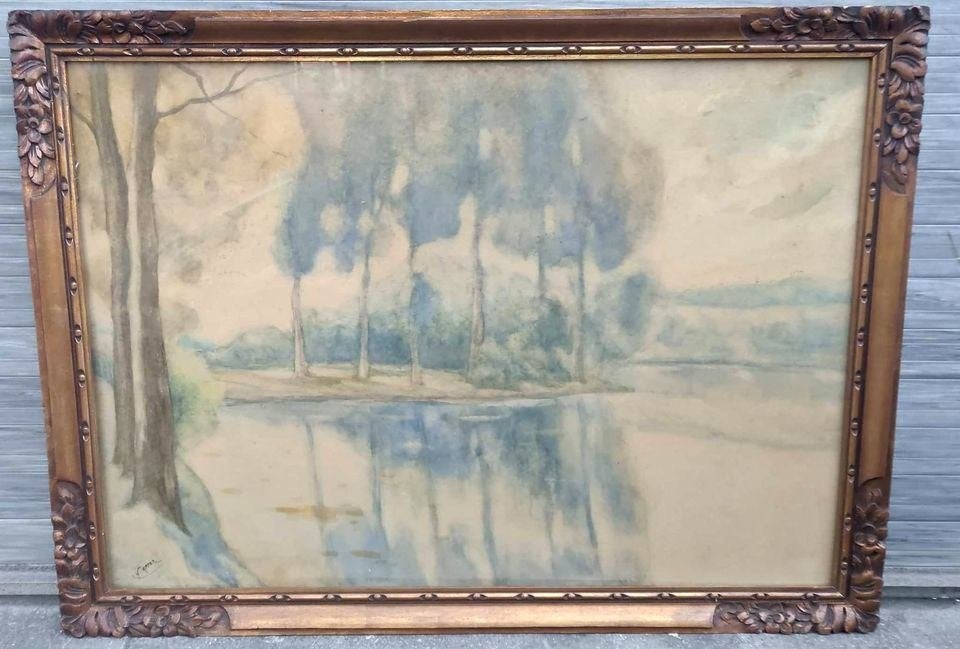 Aquarelle signe victor apper, Antiquités & Art, Enlèvement ou Envoi