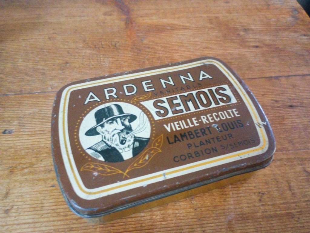 Tabac de la Semois boite Ardenna, Enlèvement ou Envoi, Utilisé, Emballage