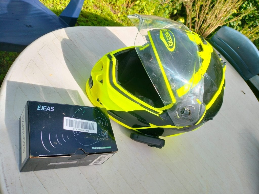 Helm Caberg DUKE II met EJEAS Q7 soundsystem maat L 59 - 60, Ophalen, Systeemhelm, L, Caberg