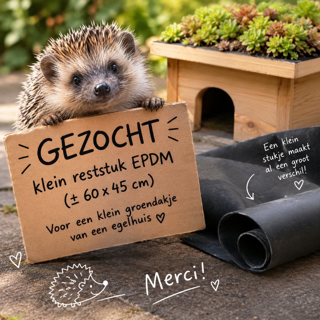 Gezocht: Overschot EPDM (ongeveer 60 x 45 cm), Ophalen of Verzenden