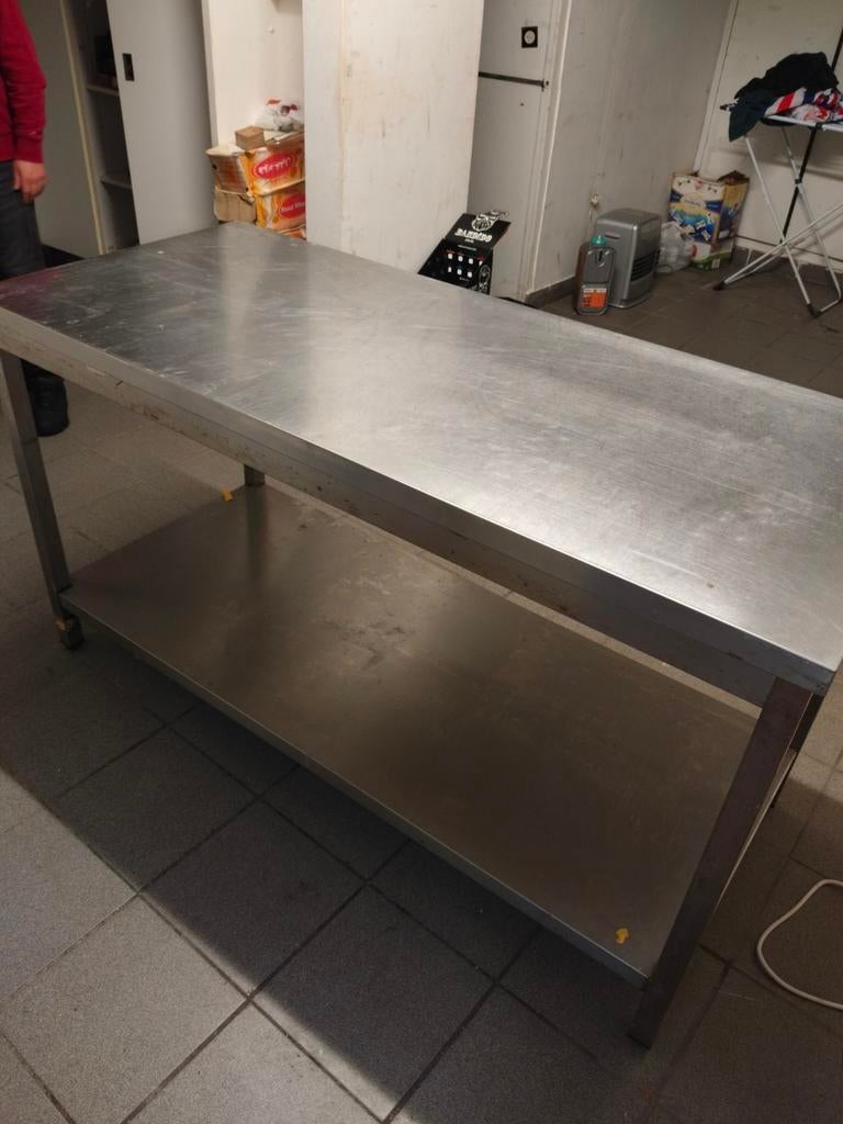 Metaal tafel, Enlèvement ou Envoi, Comme neuf, 120 à 170 cm