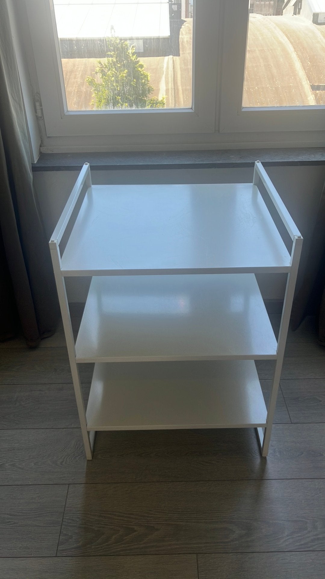 Étagère en métal blanc, Maison & Meubles, Enlèvement, Utilisé
