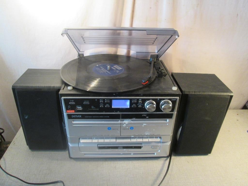 Joli ensemble stéréo rétro avec tourne-disque et 2 boîtiers, Enlèvement ou Envoi, Comme neuf, Haut-parleurs