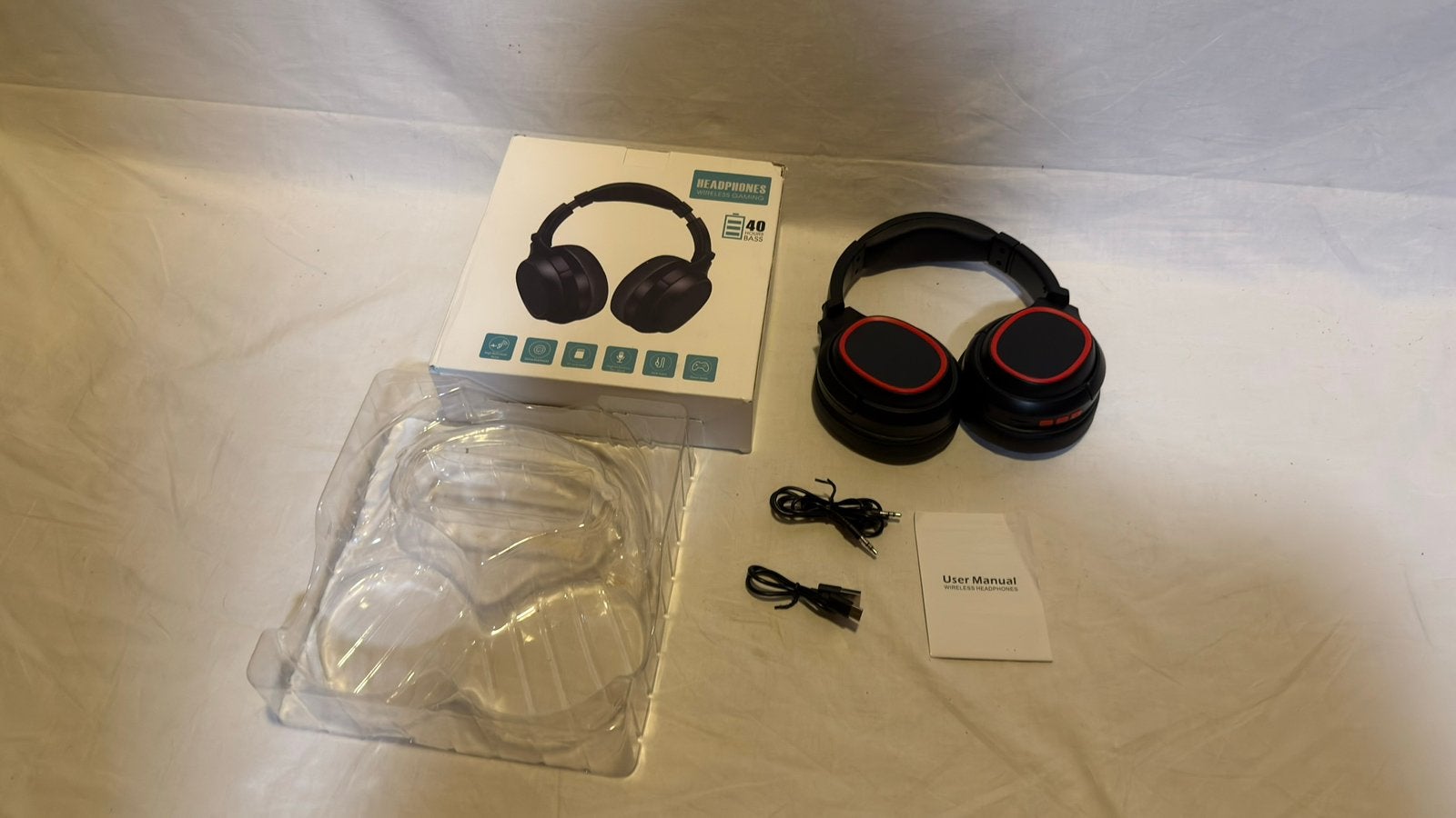 Bluetooth Hoofdtelefoon! Kabels & alles erbij! Zwart/rood!, TV, Hi-fi & Vidéo, Casques audio, Comme neuf, Circum-auriculaire, Autres marques