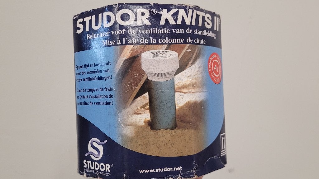 Studor Knits II Afvoerbeluchter, Ophalen of Verzenden, Nieuw, PVC, Afvoer