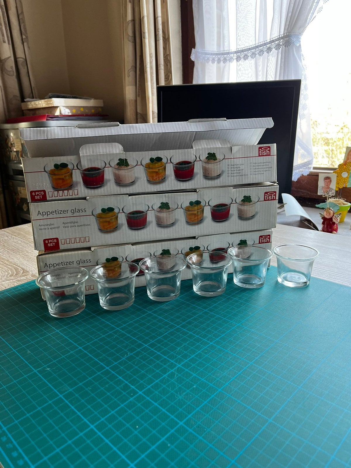 Aperitiefglaasjes, 3 sets van 6 glaasjes, Ophalen, Nieuw, Glas