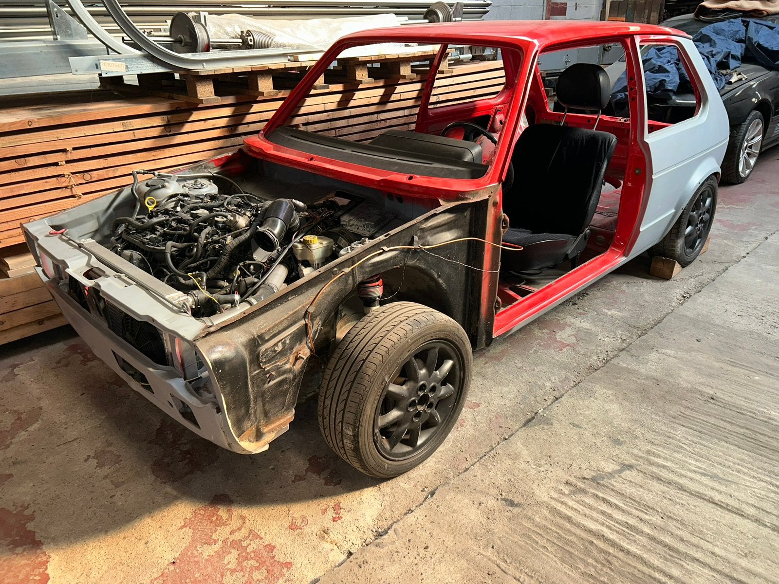 Vw golf 1 met DJH 310pk turbo turbo DSG leuk snel project !!, 4 cilinders, 228 kW, 2 deurs, 2000 cc