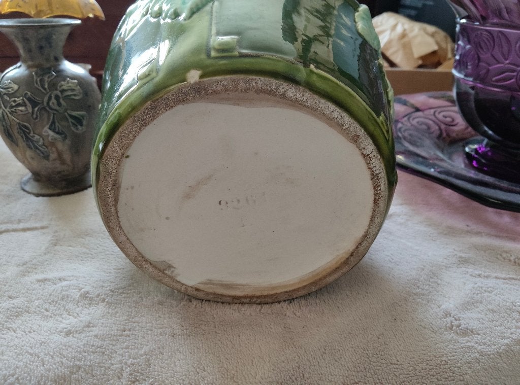 Oude cachepot voor barbotine in art nouveau stijl, Antiek en Kunst, Ophalen of Verzenden