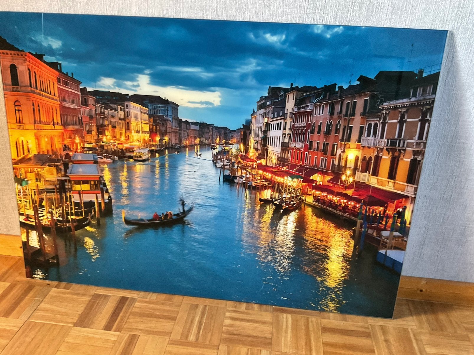 Canal grande op glas, Ophalen