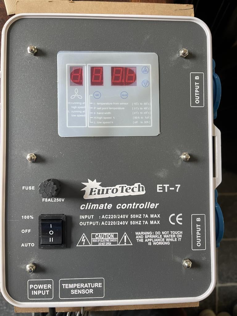 Temperatuur regellaar eurotech 7, Doe-het-zelf en Bouw, Ophalen of Verzenden, Nieuw