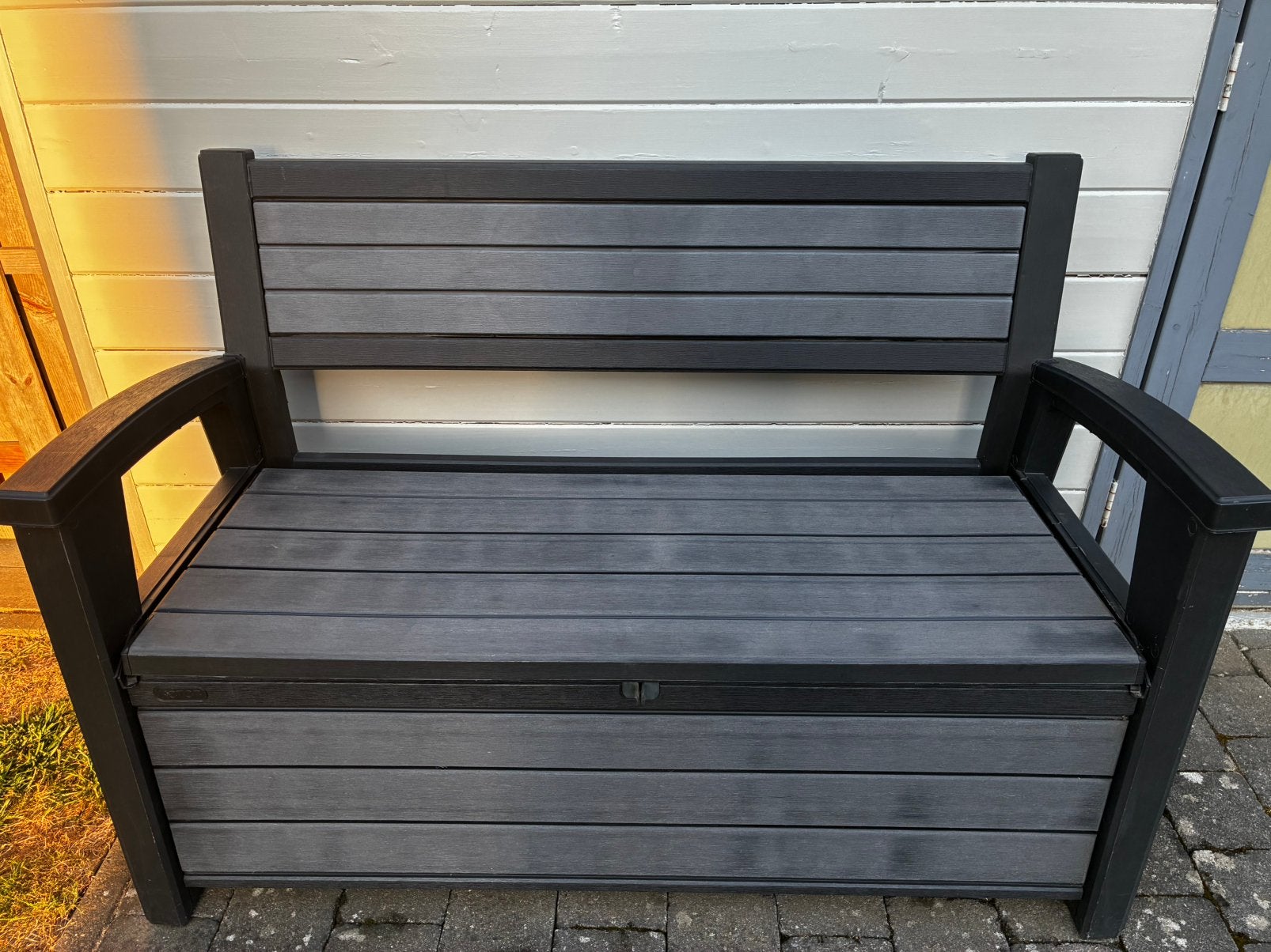 Banc de jardin Keter Hudson anthracite, Enlèvement, Utilisé