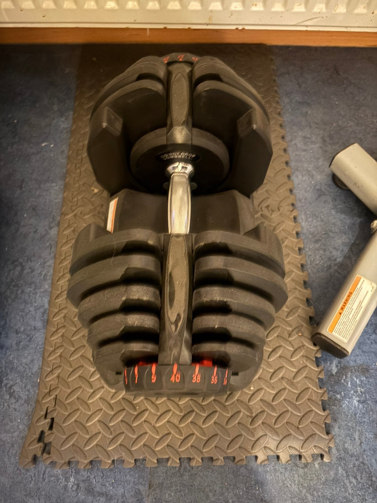 Haltère réglable max. 40 kg, Sports & Fitness, Enlèvement, Comme neuf, Haltère