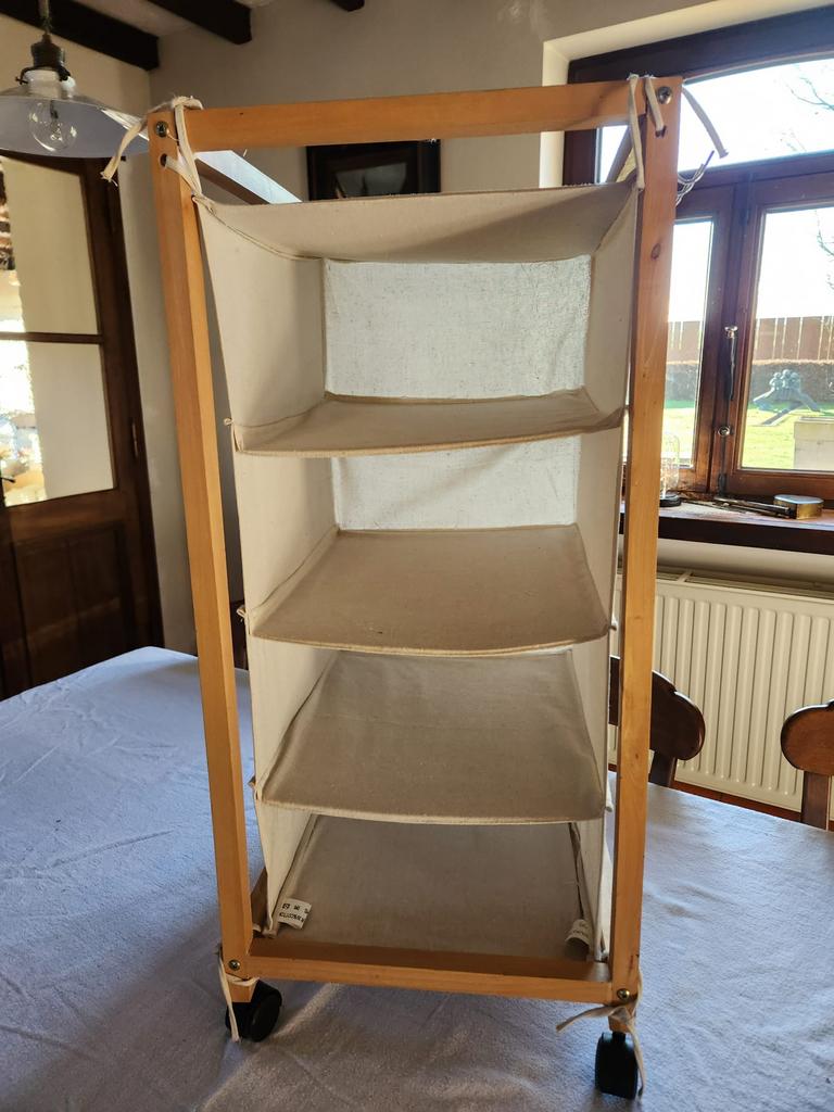 Houten rolkastje met organiser, Ophalen, Gebruikt