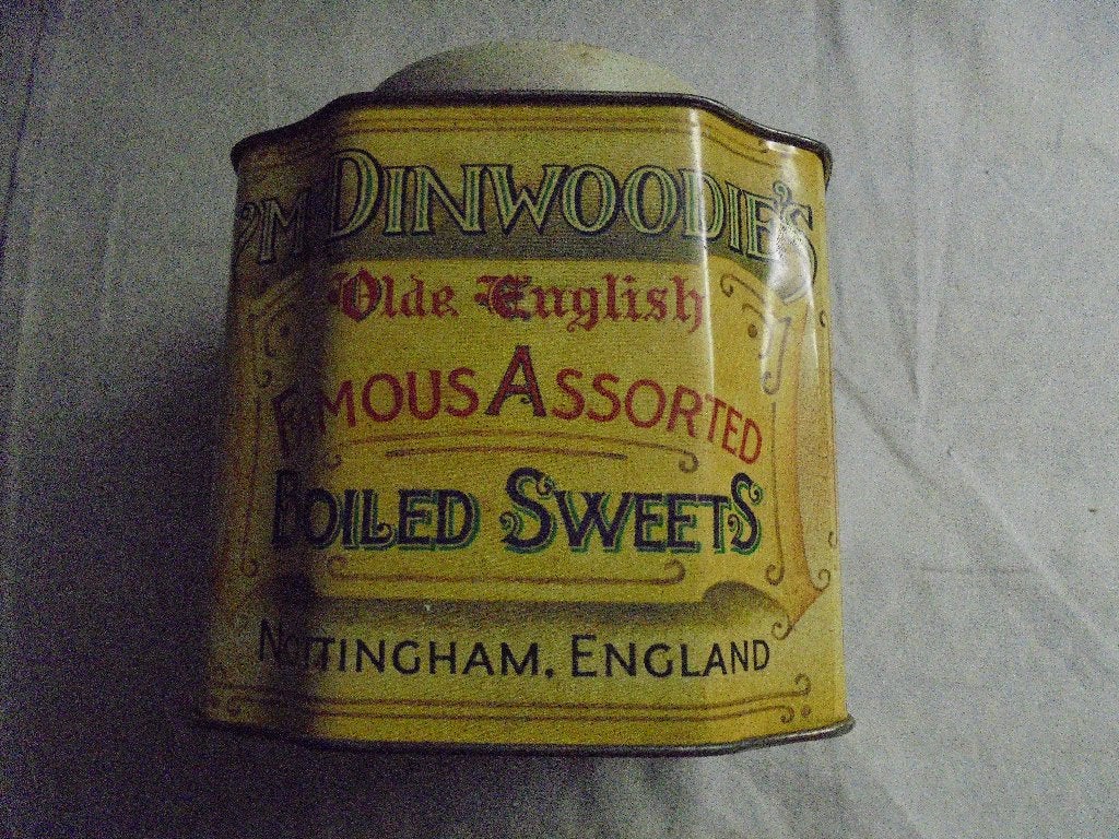 Vintage blik Mr Din Woodie's, Ophalen of Verzenden, Zo goed als nieuw, Overige, Overige merken