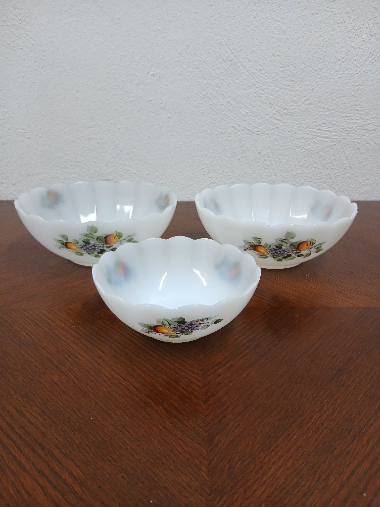 Set van 3 Vintage Arcopal France Schalen – Fruits de France, Ophalen of Verzenden