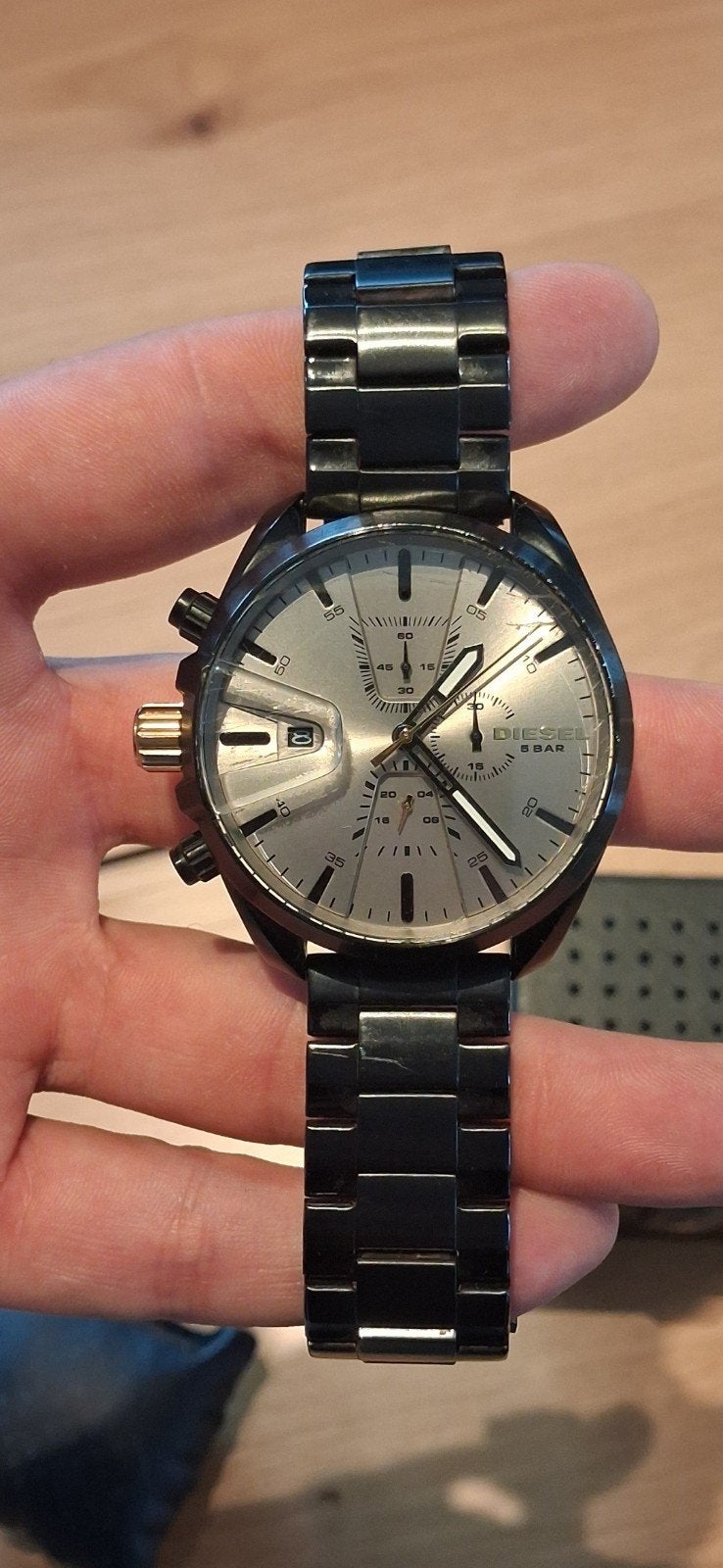 Diesel horloge, Handtassen en Accessoires, Ophalen of Verzenden, Staal, Staal