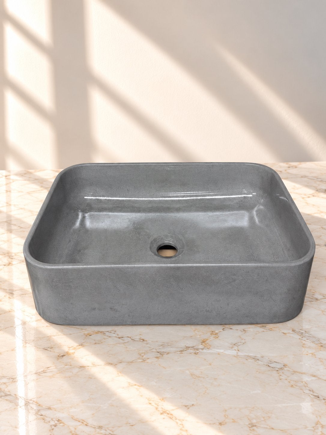 Lavabo/wasbak grijs, Ophalen of Verzenden, Nieuw, Steen, Wastafel