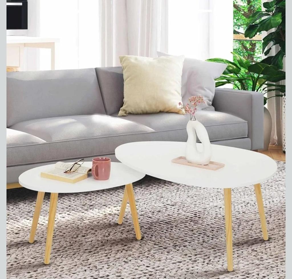 twee witte salontafels, Huis en Inrichting, Ophalen