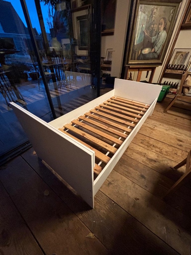 1 persoonsbed, Huis en Inrichting, Slaapkamer | Bedden, Ophalen, Gebruikt, 90 cm, Eenpersoons