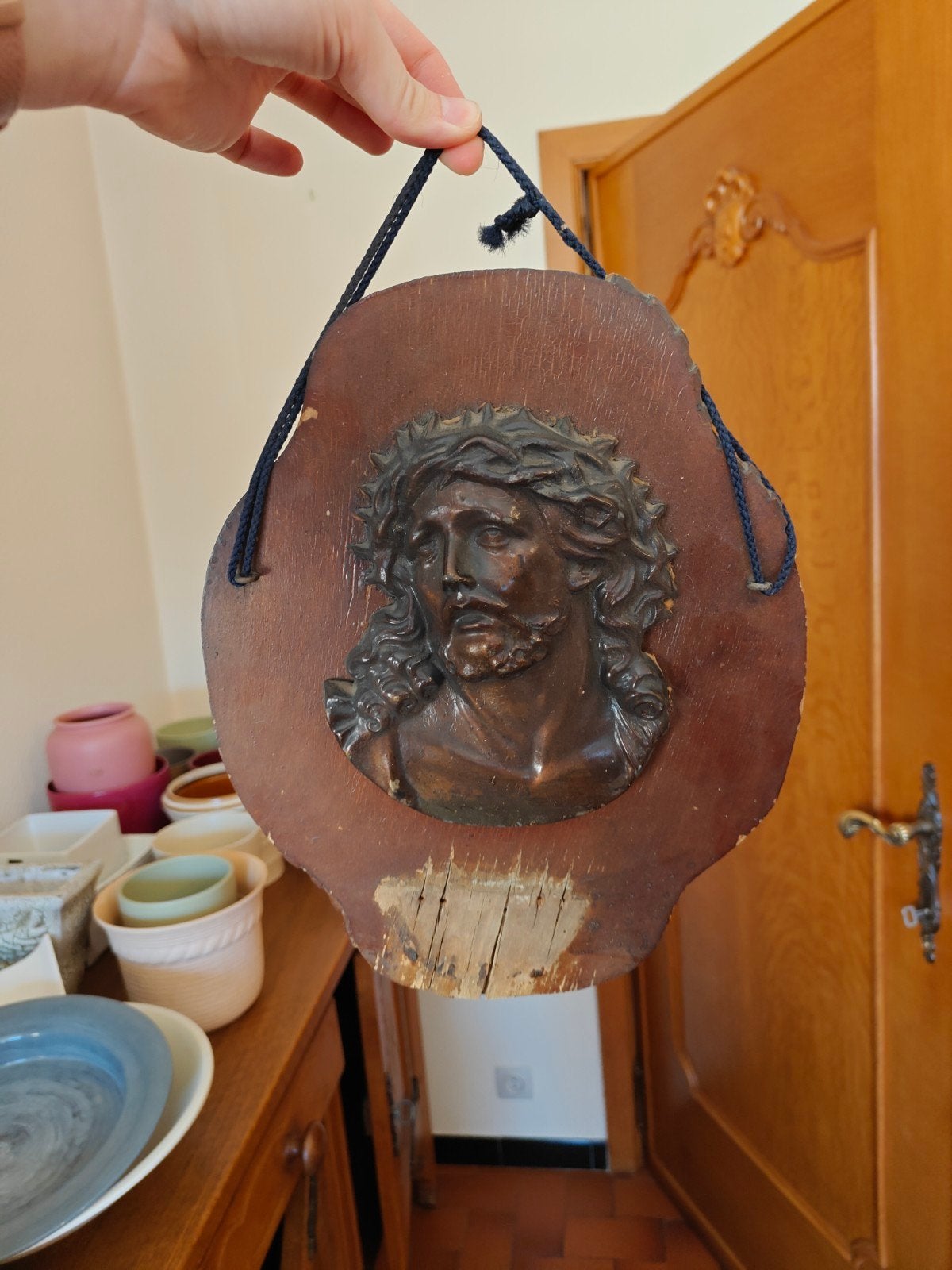 Houten hanger, Antiek en Kunst, Ophalen