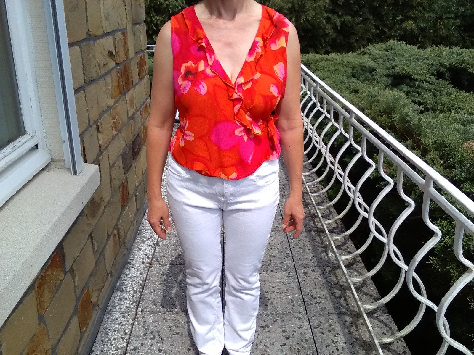 jolie blouse à nouer, impeccable., Enlèvement ou Envoi