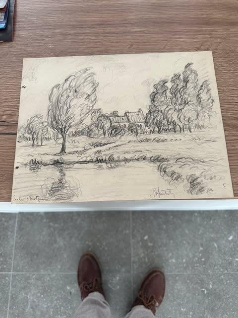 ets Albert Goethals Eecloo 't Motje, Ets, Ophalen of Verzenden, 32 cm, 24 cm