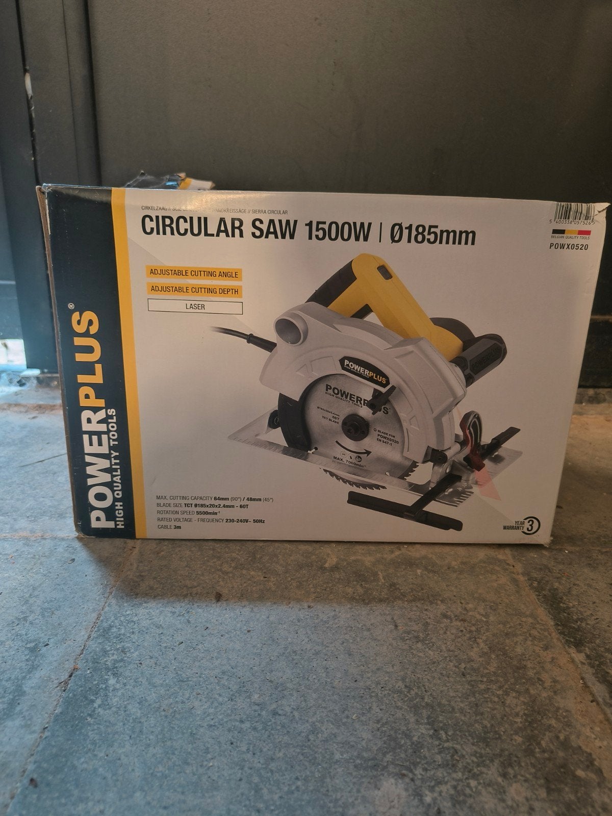 Cirkelzaag Powerplus, Ophalen of Verzenden, 1200 watt of meer, Cirkelzaag, Powerplus
