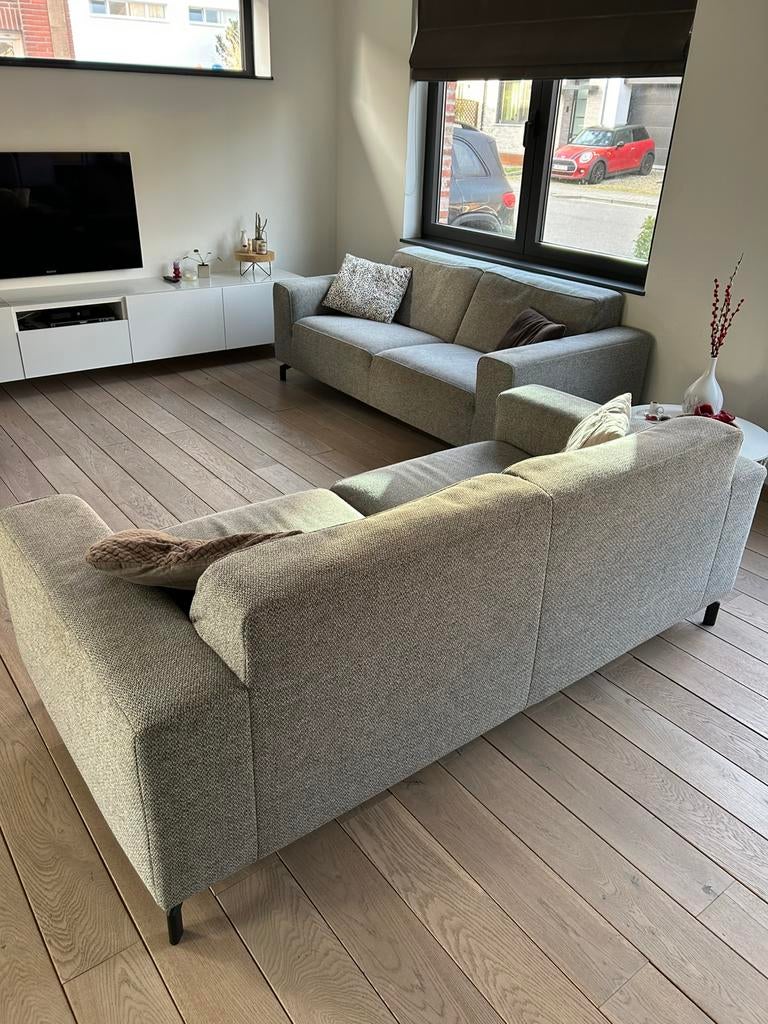 Stoffen zetel 2,5 zit, Huis en Inrichting, Zetels | Zetels, Ophalen, Gebruikt, 150 tot 200 cm, Driepersoons