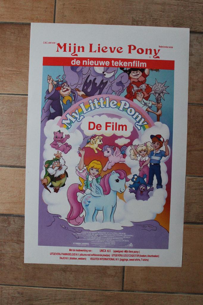 filmaffiche My Little Pony 1986 filmposter, Verzamelen, Rechthoekig Staand, Ophalen of Verzenden, Zo goed als nieuw, A1 t/m A3