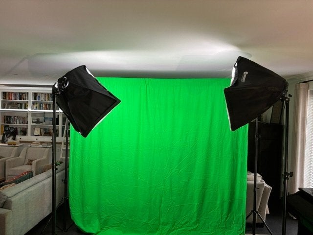 Complete thuisstudio:  Green Key + 2 Softboxen + 7 lampen, Ophalen, Complete fotostudio, Bresser, Zo goed als nieuw