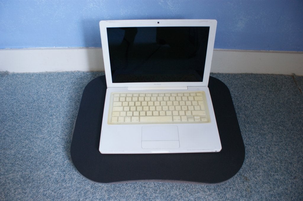 Laptop onderlegger in teddystof, Ophalen of Verzenden, Zo goed als nieuw